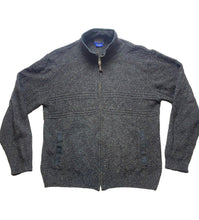 Load image into Gallery viewer, Pendleton Sweater Adult Large Charcoal Full Zip Shetland Wool Mock Neck Mens
