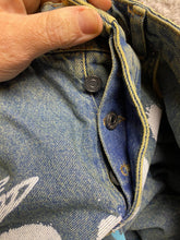 Load image into Gallery viewer, Boohoo Man Jeans Adult 32x30 Blue Denim Graffiti Button Fly Hip Hop Punk Y2K
