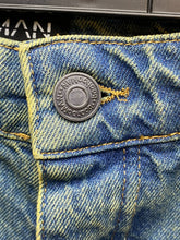 Load image into Gallery viewer, Boohoo Man Jeans Adult 32x30 Blue Denim Graffiti Button Fly Hip Hop Punk Y2K
