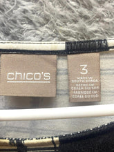 Load image into Gallery viewer, Chicos Shirt Women 3 (Extra Large) Sheer Trim Tunic Rayon Spandex Stretch Blouse
