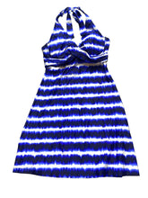 Load image into Gallery viewer, Athleta Dress Womens 34BC Small Blue White Tara Halter Boho Hippie Spandex Nylon
