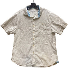 Load image into Gallery viewer, Tommy Bahama Shirt Adult Medium Ivory Seersucker Button Up Short Sleeve Mens
