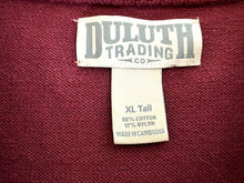 Load image into Gallery viewer, Duluth Trading Sweater Adult XLT Extra Large Tall Maroon Outerwear Nylon Mens
