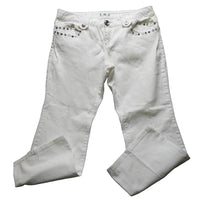 Load image into Gallery viewer, Metro 7 Seven Jeans Womens 16 (37x27.5) Studded Rhinestone Pockets Spandex Lady
