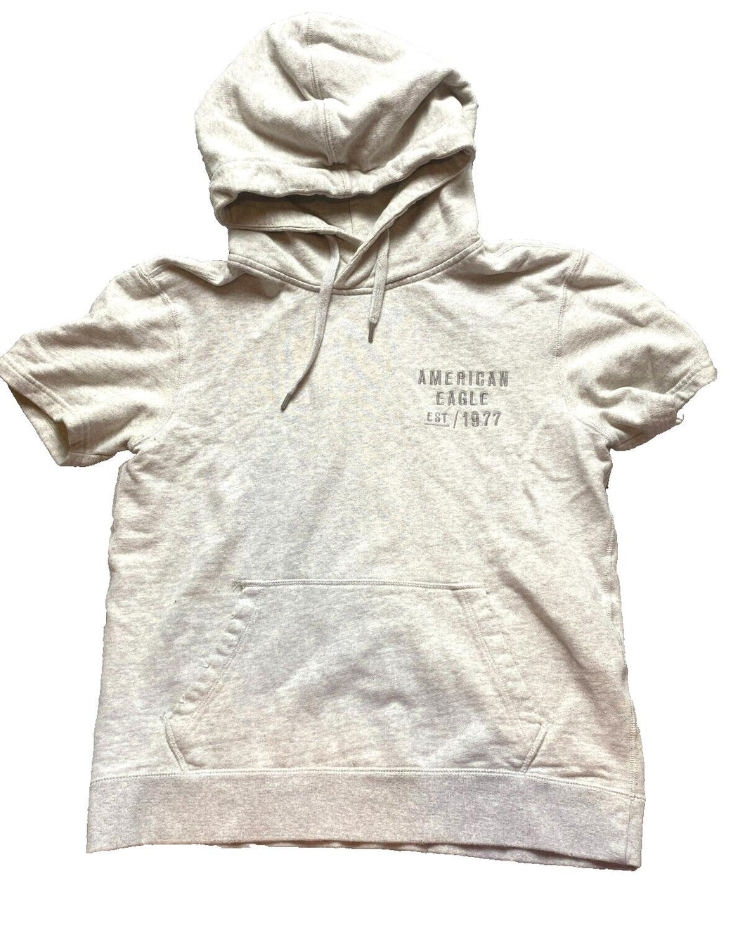 American Eagle Shirt Adult Extra Small Gray Hooded Outfitters Embroidery Mens
