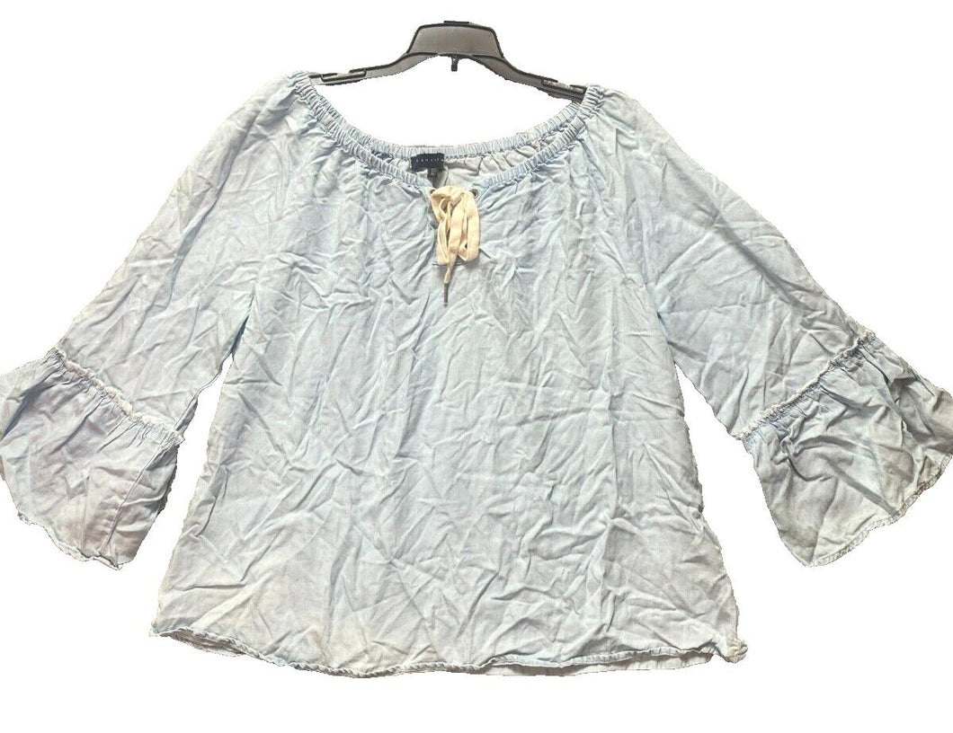 Anthropologie Sanctuary Shirt Womens Extra Large Bell Sleeve Boho Peasant Blouse