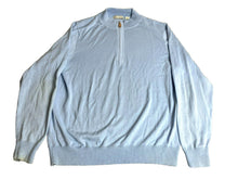 Load image into Gallery viewer, Donald Ross Sweater Adult Medium Blue 1/4 Zip Mock Neck Wool Blend Golf Mens

