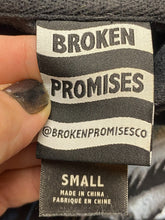 Load image into Gallery viewer, Broken Promises Sweatshirt Adult Small Emotional Wave Grunge Hoodie Skull Mens
