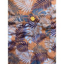 Load image into Gallery viewer, Duluth Trading Shirt Adult Medium Relaxed Fit Button Up Palm Leaf AOP Mens
