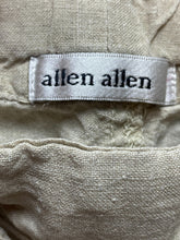 Load image into Gallery viewer, Allen Allen Pants Womens 33x30 Taupe Linen Wide Leg Drawstring Elastic Waist
