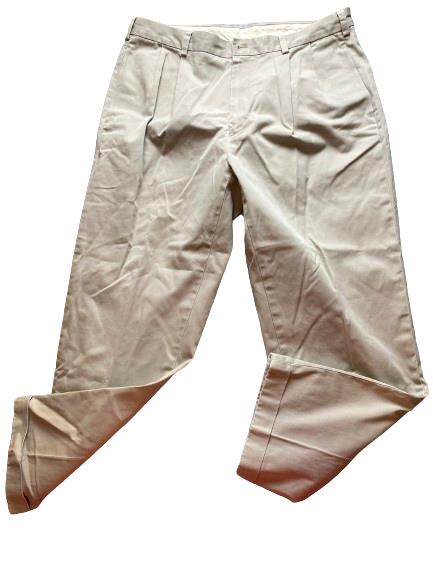 Brooks Brothers Pants Adult 37x30 Beige Advantage Chino Elliot Pleated Mens