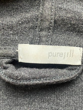 Load image into Gallery viewer, Pure J Jill Sweater Womens Large Gray Oversized Waterfall Open Front Cardigan
