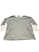 Load image into Gallery viewer, Lafayette 148 New York Shirt Womens Medium Gray Oversized Boxy Blouse Ladies
