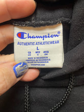 Load image into Gallery viewer, Champion Sweatshirt Adult Large Black Hoodie Fleece Athleticwear Authentic Mens

