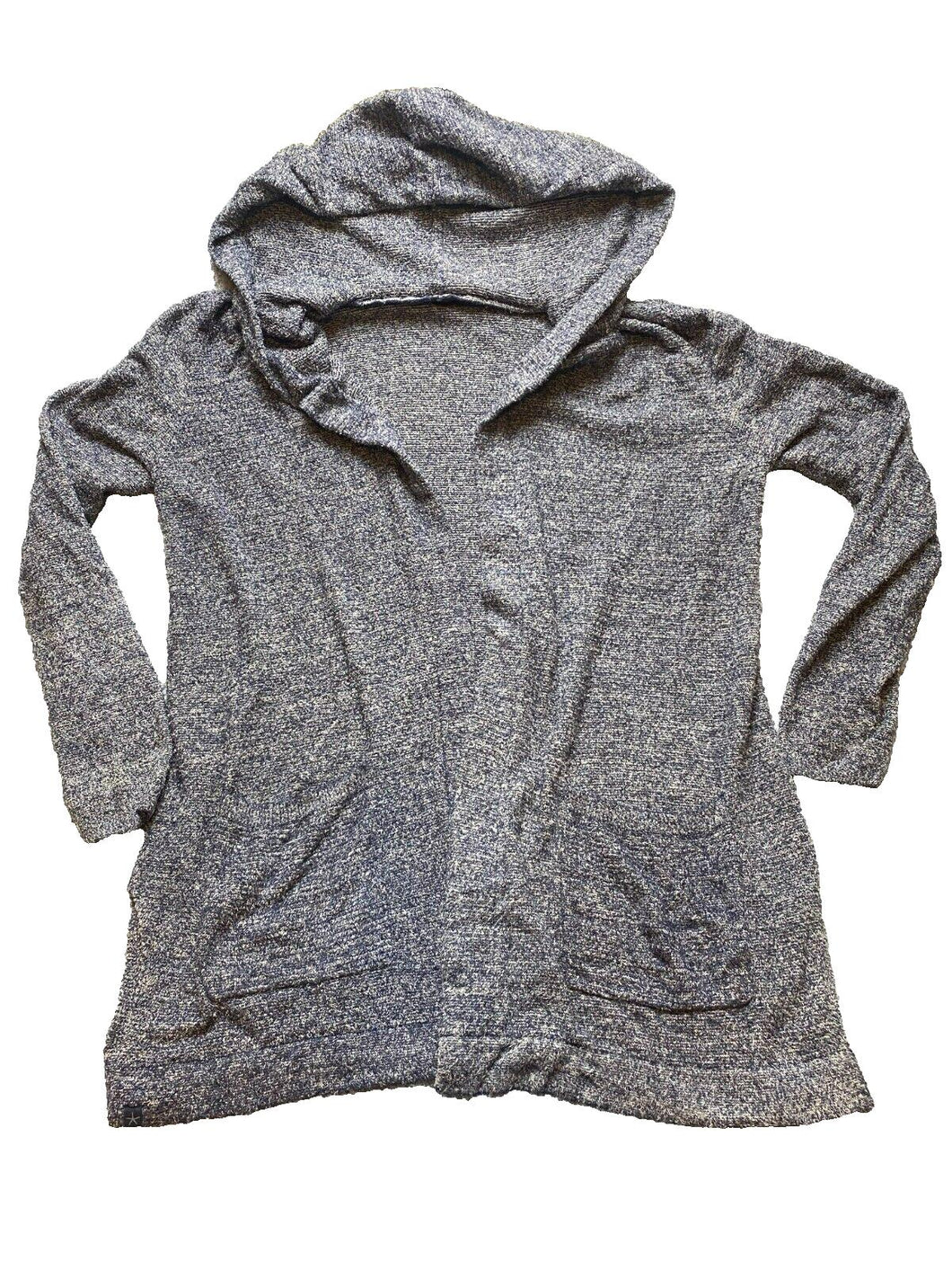 Barefoot Dreams Sweater Womens Large Heather Navy Cozychic Lite Cardigan Rayon