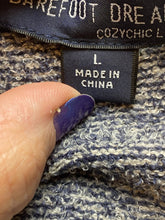 Load image into Gallery viewer, Barefoot Dreams Sweater Womens Large Heather Navy Cozychic Lite Cardigan Rayon
