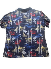 Load image into Gallery viewer, Penguin By Munsingwear Shirt Adult 2XL Navy Blue Boating Fishing AOP Polo Mens
