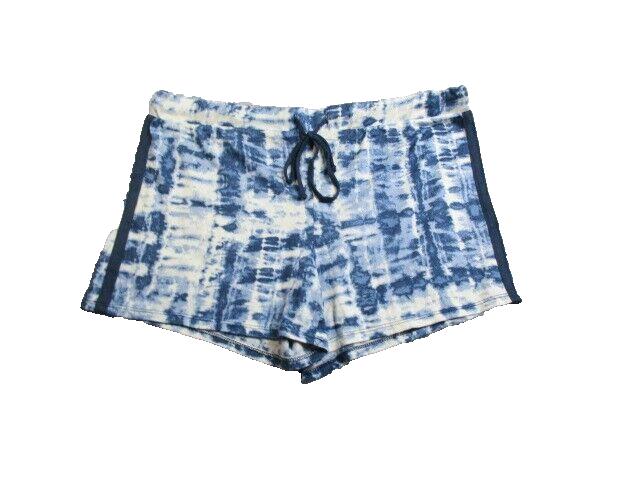 Lucky Brand Shorts Womens Large Blue Tie Dye Loungewear Soft Drawstring Spandex