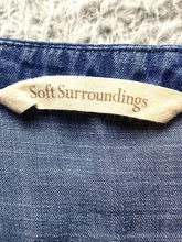 Load image into Gallery viewer, Soft Surroundings Shirt Womens Large Cold Shoulder Oversized Chambray Tencel
