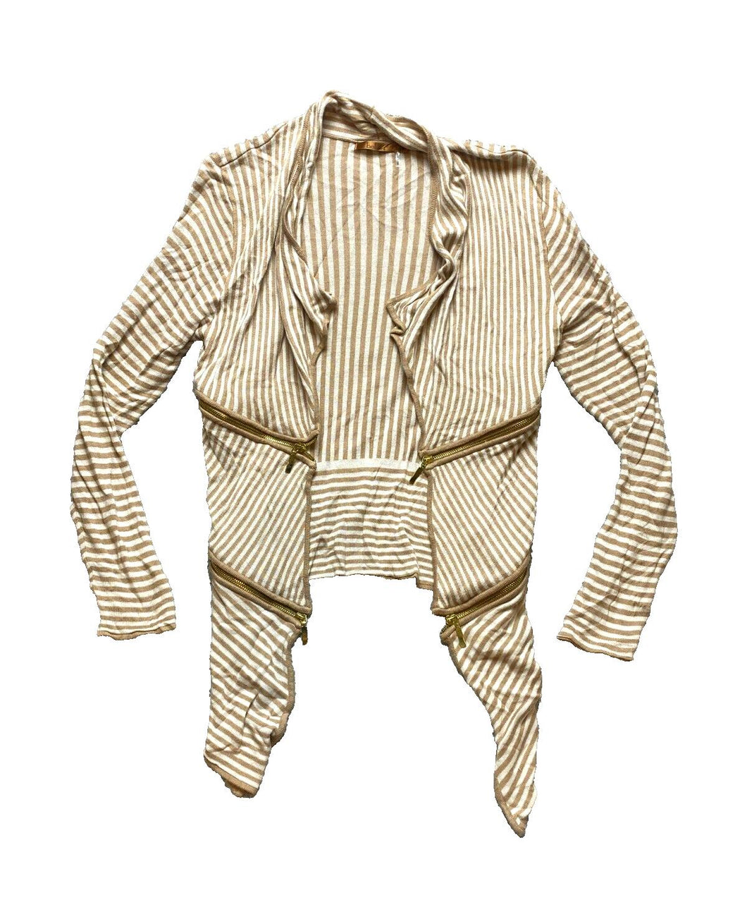 Belldini Sweater Womens Medium Open Front Cardigan Waterfall Asymmetric Viscose