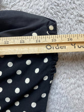 Load image into Gallery viewer, Blondie Nites  Pin-Up Dress Womens 11 Black White Polkadots Halter Cocktail Lady
