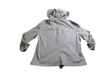 Load image into Gallery viewer, XCVI Sweatshirt Womens Large Gray Full Zip Pockets Spandex Hoodie Sweater Ladies
