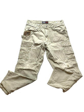Load image into Gallery viewer, Wrangler Pants Adult 38x32 Taupe Riggs Carpenter Workwear Cargo Pockets Mens
