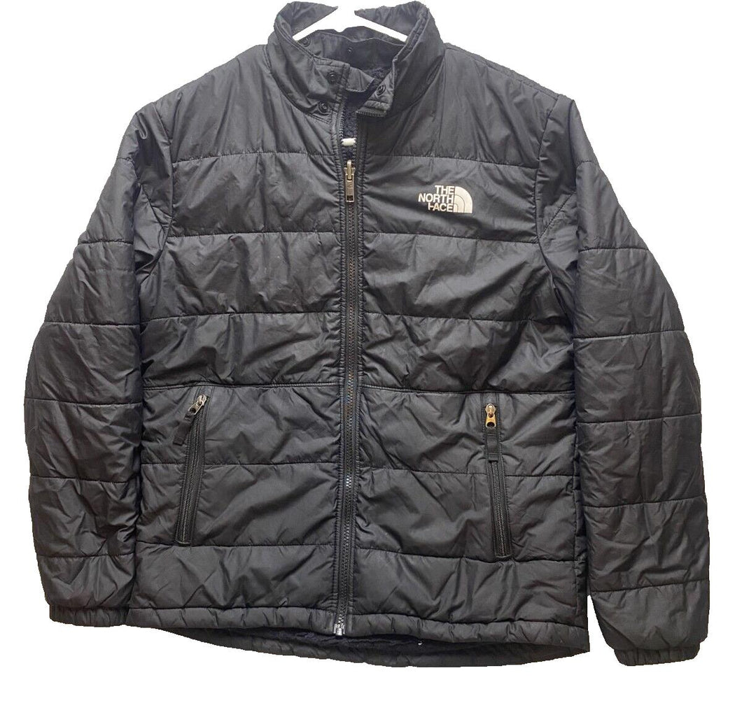 The North Face Jacket Adult Medium Black Puffer Reversible Zip Workwear Mens