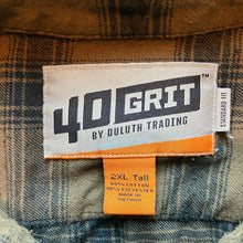 Load image into Gallery viewer, 40 Grit Duluth Trading Shirt Mens 2XL Tall Plaid Button Up Workwear Outdoors
