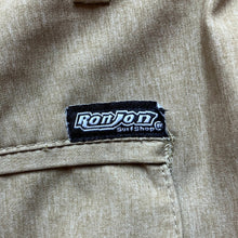Load image into Gallery viewer, Ron Jon Shorts Mens 34 Surf Shop Hybrid Casual Walk Khaki Back Zip Pocket
