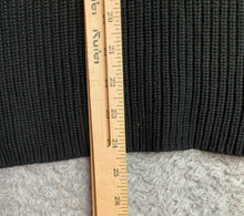 Load image into Gallery viewer, Lauren Ralph Lauren Sweater Large Black Ribbed Knit Lace Up Oversized Outerwear
