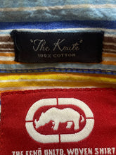 Load image into Gallery viewer, Ecko Unltd Shirt Adult 2XL Striped Button Up Casual Knute Woven Rhino Brand Mens
