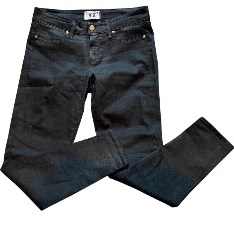 Paige Jeans Womens 29x28 Black Coated Verdugo Ultra Skinny Denim Ladies
