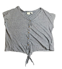 Load image into Gallery viewer, Rachel Zoe Shirt Womens Extra Large Blue Oversized Button Up Tie 100% Linen Lady
