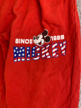 Load image into Gallery viewer, Mickey Mouse Pants Youth 24x25.5 Red Tapered Sweatpants Jogger Disney Boys
