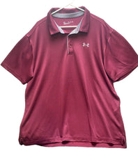 Load image into Gallery viewer, Under Armour Shirt Adult 2XL Maroon Loose Preppy Casual Sporty Golf Polo Mens

