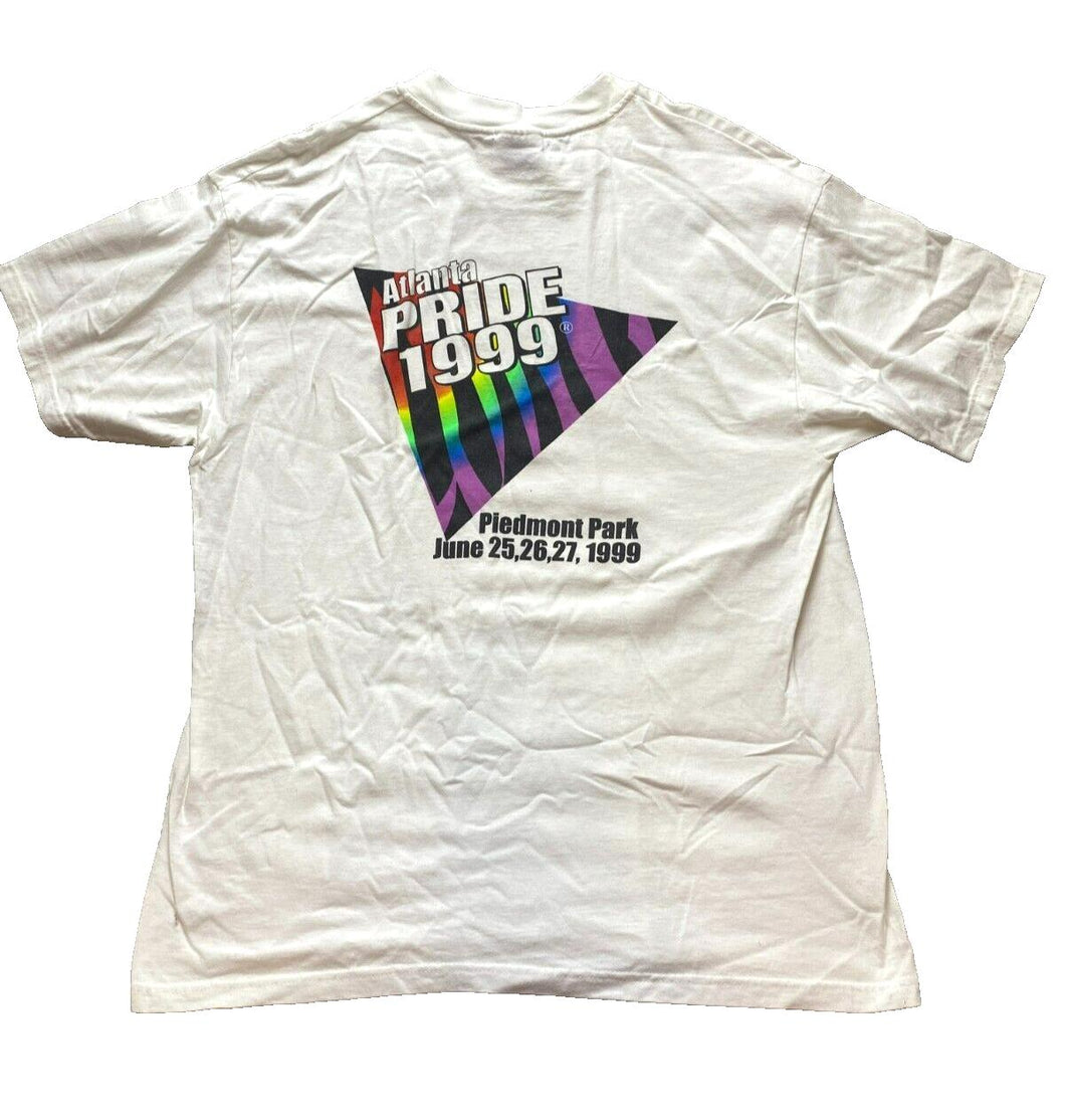 VTG Atlanta Pride Shirt Adult Extra Large LGBTQ Rainbow Piedmont Park 90s Mens