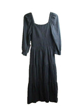 Load image into Gallery viewer, J Crew Dress Womens Small Smocked Poplin Tier Long Sleeve Flare Casual Ladies
