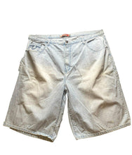 Load image into Gallery viewer, Attitude Shorts Adult 50 Blue Denim Jean Bermuda Flat Front Hip Hop Baggy Mens

