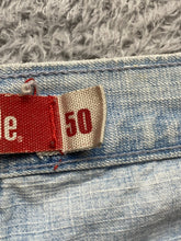 Load image into Gallery viewer, Attitude Shorts Adult 50 Blue Denim Jean Bermuda Flat Front Hip Hop Baggy Mens
