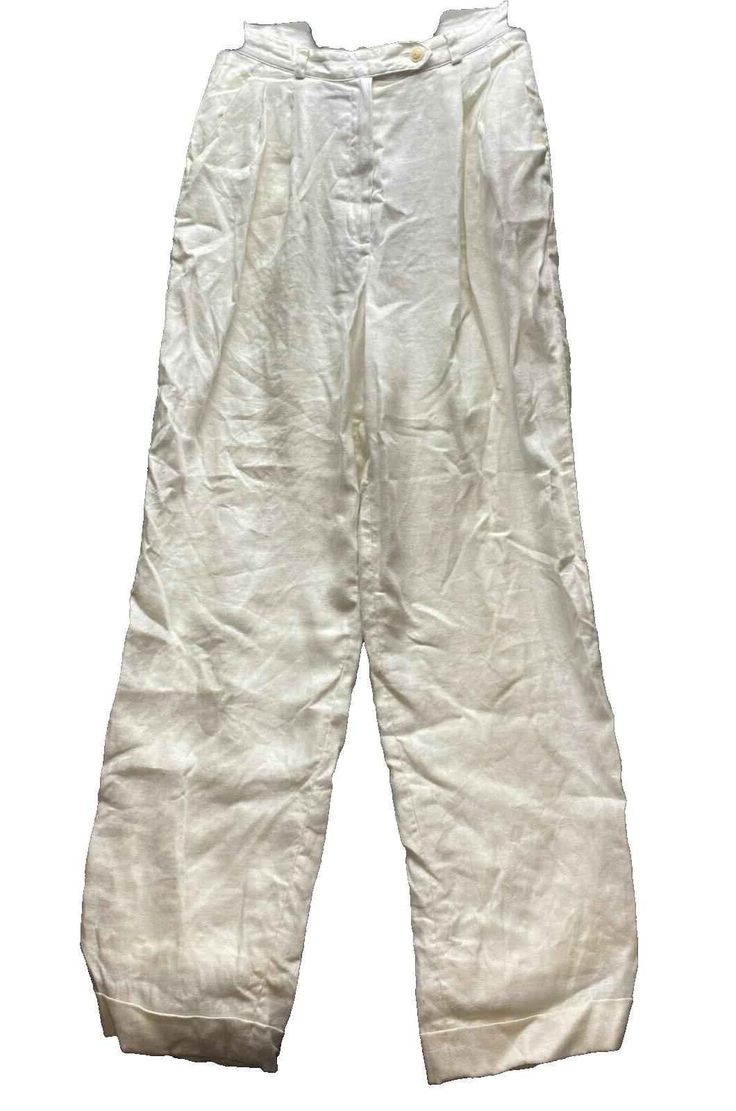 Lauren Ralph Lauren Pants Womens 4 (27x30) Straight Leg Linen Peasant Trouser