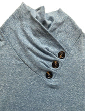 Load image into Gallery viewer, Soft Surroundings Sweater Womens Small Blue Brinley Cowl Lagenlook Ladies
