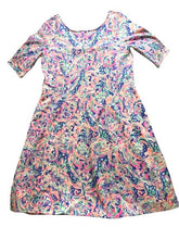Load image into Gallery viewer, Lilly Pulitzer Dress Women Large Multi Color Celia Fit Flare Playa Beach Spandex
