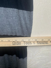 Load image into Gallery viewer, Caslon Dress Womens Large Black Gray Drawstring 100% Rayon Maxi Lagenlook
