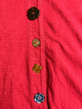 Load image into Gallery viewer, Soft Surroundings Shirt Womens Extra Small Red Danielle Oversized Lagenlook Boho
