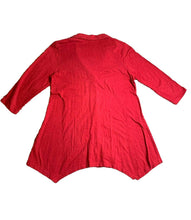 Load image into Gallery viewer, Soft Surroundings Shirt Womens Extra Small Red Danielle Oversized Lagenlook Boho
