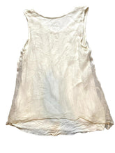 Load image into Gallery viewer, Soft Surroundings Shirt Womens Large Ivory Tank Boho Sequins Crochet Silk Tunic
