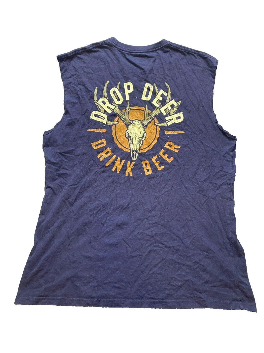 Bass Pro Shops Shirt Adult Extra Large Navy Drop Deer Drink Beer Hunting Mens