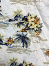 Load image into Gallery viewer, Jantzen Shirt Adult Medium Beige AOP Floral Hawaiian Aloha Casual Polo Mens
