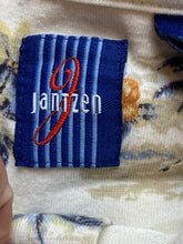 Load image into Gallery viewer, Jantzen Shirt Adult Medium Beige AOP Floral Hawaiian Aloha Casual Polo Mens
